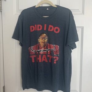 Vintage 90s Optima Brand Steve Urkel Did I Do That t-shirt tee Size L Gray